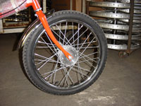 Heavy duty front drum wheel
